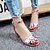 preiswerte Damensandalen-Damen Schuhe Kunstleder Sommer Blockabsatz Rot / Rosa / Golden / Block Fersen Sandalen