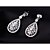 abordables Boucle d&#039;Oreille-Boucles d&#039;oreille goutte Bohême Mode Zircon Platiné Goutte Blanc Bijoux Pour 2pcs