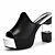 cheap Women&#039;s Sandals-Women&#039;s Shoes Leatherette Chunky Heel Peep Toe Sandals Office &amp; Career / Party &amp; Evening / Dress Black / White