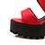 cheap Women&#039;s Sandals-Women&#039;s Shoes Leatherette Chunky Heel Heels Sandals Wedding / Party &amp; Evening / Dress / Casual Black / Red