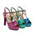 cheap Women&#039;s Sandals-Women&#039;s Shoes Chunky Heel Peep Toe / Platform / Open Toe Sandals Party &amp; Evening / Dress / Casual Blue / Green / Purple