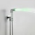 olcso Csaptelepek fürdőkádhoz-Kortárs Fali Kézi zuhanyzót tartalmaz LED Kerámiaszelep Króm , Bidé csaptelep