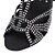 cheap Latin Shoes-Women&#039;s Salsa Shoes Satin Buckle Sandal / Heel Rhinestone / Buckle Customized Heel Customizable Dance Shoes Grey / Black / Blue / Indoor