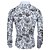 billiga Skjortor med tryck för män-Herr Skjorta Blommig Spread-krage Dagligen Mönster Långärmad Smal Blast Vintage Vit / Höst / Vår