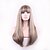cheap Synthetic Wigs-Synthetic Wig Straight Straight With Bangs Wig Blonde Long Blonde Synthetic Hair 22 inch Women&#039;s Blonde