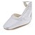 cheap Wedding Shoes-Women&#039;s Wedding Dress Party &amp; Evening Summer Crystal Buckle Chunky Heel Elastic Fabric Silver White Ivory