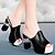 cheap Women&#039;s Sandals-Women&#039;s Shoes Leatherette Chunky Heel Peep Toe Sandals Office &amp; Career / Party &amp; Evening / Dress Black / White