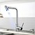 voordelige Draaibaar-Keuken Kraan - Single Handle Een Hole Chroom Standard uitloop Middenset Hedendaagse Kitchen Taps / LED