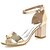 cheap Women&#039;s Sandals-Women&#039;s Chunky Heel Buckle Patent Leather Spring / Summer Golden / Silver / Red