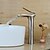 cheap Bathroom Sink Faucets-Bathroom Sink Faucet - Waterfall Nickel Brushed Centerset Single Handle One HoleBath Taps / Brass