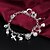 abordables Bracelets-Chaînes Bracelets Bracelet de perles Femme Zircon Zircon Plaqué argent Personnalisé Bracelet Bijoux Argent pour Quotidien