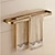 abordables Toalleros de barra-barra de toalla estante de dos niveles de baño de latón mate contemporáneo para el hogar 1pc
