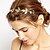 preiswerte Haarschmuck-Damen Mädchen Stirnbänder Für Hochzeit Party Alltag Normal Blattform Blume vergoldet Aleación 1 2 1pc