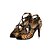 cheap Latin Shoes-Women&#039;s Latin Shoes / Salsa Shoes Satin / Leatherette Buckle Sandal / Heel Buckle / Hollow-out Customized Heel Customizable Dance Shoes Leopard / Pink / Indoor / Performance / Practice / Professional