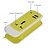 abordables Enchufes y tomas de corriente-toma de corriente de viaje 3-en-1 portátil con USB x de doble toma de AC / 1 (enchufe de EE.UU.)