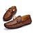 voordelige Heren bootschoenen-Heren Leren schoenen Kunstleer Lente / Herfst Comfortabel Bootschoenen Anti-slip Bruin / Navy / Veters