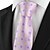 cheap Men&#039;s Accessories-Check Pattern Purple Golden Mens Tie Formal Necktie Wedding Holiday Gift KT1041