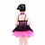 cheap Hip Hop Dancewear-Kids&#039; Dancewear Dress Pick Up Skirt Ruffles Draping Performance Sleeveless Natural Spandex Tulle Sequined / Modern Dance / Jazz