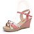 cheap Women&#039;s Sandals-Women&#039;s Shoes Wedge Heel Open Toe Sandals Dress / Casual Blue / Pink / White