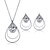 abordables Parure Bijoux-Homme Femme Set de Bijoux Collier / Boucles d&#039;oreilles Acier inoxydable Zircon Acier au titane Acier Forme Géométrique Mode Mariage