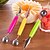 cheap Dining &amp; Cutlery-1pcs Stainless Steel Ice Cream Double-End Scoop Spoon Melon Baller Cutter Fruit Kitchen Tools(Random Color)