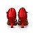 voordelige Latin dansschoenen-Dames Latin schoenen Salsa schoenen Prestatie Sandalen Hakken Sneaker Sprankelend glitter Gesp Uitgehold Wijd uitlopende hak Gesp Rood Blauw Goud / Sprankelende glitter / Satijn / Leer