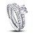 cheap Rings-Luxurious Wedding Accessories Ring Bridal Sets 925 Sterling Silver White Cubic Zirconia Rings For Women