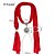 cheap Necklaces-D Exceed ot Sale Bohemia Red Scarf Necklace with Sunflower Tassels Pendant for Women Elegant Scarves