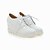 voordelige Dames Oxfordschoenen-Dames Lente Zomer Herfst Winter Platform Kunstleer Buiten Kantoor &amp; Werk Formeel Casual Hak Veters Zwart Wit Zilver Goud