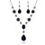 cheap Jewelry Sets-Women&#039;s Blue Gem Zircon Necklace&amp;Earrngs Jewelry Set for Wedding Party