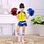 cheap Kids&#039; Dancewear-Cheerleader Costumes Children&#039;s Performance Polyester Cute Color Block 2 Pieces Outfits