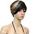 abordables Perruques Synthétiques Sans Bonnet-Perruque Synthétique Droit Droite Perruque Court Couleur mélangée Cheveux Synthétiques 8 pouce Femme Multicolore hairjoy