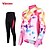 cheap Men&#039;s Clothing Sets-TASDAN Women&#039;s Long Sleeve Cycling Jersey with Tights Blue Pink Solid Color Plus Size Bike Pants / Trousers Jersey Tights Breathable 3D Pad Quick Dry Reflective Strips Back Pocket Winter Sports Solid