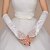 cheap Party Gloves-Lace / Satin Elbow Length Glove Bridal Gloves / Party / Evening Gloves With Beading / Sequin / Embroidery