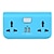 cheap Electrical Plugs &amp; Sockets-Dual-Port USB EU Plug Adapter Charger with 2 x Power Sockets for Cellphone / Tablet PC