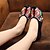 cheap Women&#039;s Slip-Ons &amp; Loafers-Shoes Fabric Spring / Summer / Fall Comfort Low Heel Black / Red