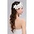 お買い得  ヘアジュエリー-結婚式のパーティーのための女性のレースの花のクリスタルパールラインストーンカチューシャ額の髪の宝石
