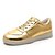 preiswerte Damen-Sneaker-Damen Herren Schuhe Kunstleder Frühling Sommer Herbst Leuchtende LED-Schuhe Flacher Absatz Schnürsenkel für Sportlich Normal Silber Golden