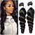 cheap Natural Color Hair Weaves-3 Bundles Brazilian Hair Loose Wave Human Hair Natural Color Hair Weaves / Hair Bulk Human Hair Weaves Human Hair Extensions