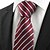 billige Tilbehør til herrer-Slips(Rød,Polyester)Stribet