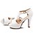 cheap Women&#039;s Sandals-Women&#039;s Shoes Leatherette Stiletto Heel Heels / Peep Toe Sandals Office &amp; Career / Dress / Casual Yellow / White