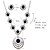 cheap Jewelry Sets-Sapphire Jewelry Set - Gemstone, Cubic Zirconia Party Include Dark Blue For Party / Earrings / Necklace