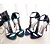 cheap Women&#039;s Sandals-Women&#039;s Stiletto Heel Wedding Dress Party &amp; Evening Chain Synthetic / Silk Black / Green / Blue