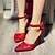 cheap Wedding Shoes-Women&#039;s Shoes Lace/Stiletto Heel/Pointed Toe Heels Wedding Shoes/Party &amp; Evening/Dress Black/Red/White