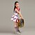 cheap Kids&#039; Dancewear-Cheerleader Costumes Outfits Performance Polyester Ruffles Sleeveless High Top / Skirt