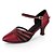 baratos Sapatos Para Dança de Salão &amp; Dança Moderna-Mulheres Sapatos de Dança Latina / Sapatos de Dança Moderna / Sapatos de Salsa Courino Salto Presilha Salto Personalizado Personalizável