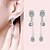 cheap Earrings-lureme®Fashion Style Silver Plated With Zircon Three Round Shaped Dangle Earrings