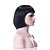 cheap Synthetic Trendy Wigs-Synthetic Wig Straight Kardashian Straight Bob With Bangs Wig Short Natural Black Synthetic Hair Women&#039;s Black hairjoy