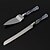 cheap Cake Molds-2Pcs Stainless Steel Cake Cut Shovel Crystal Handle Cheese Cake Cutter Tools Wedding Party Cake Knife