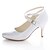 cheap Wedding Shoes-Women&#039;s Stiletto Heel Wedding Dress Party &amp; Evening Buckle Stretch Satin Summer White